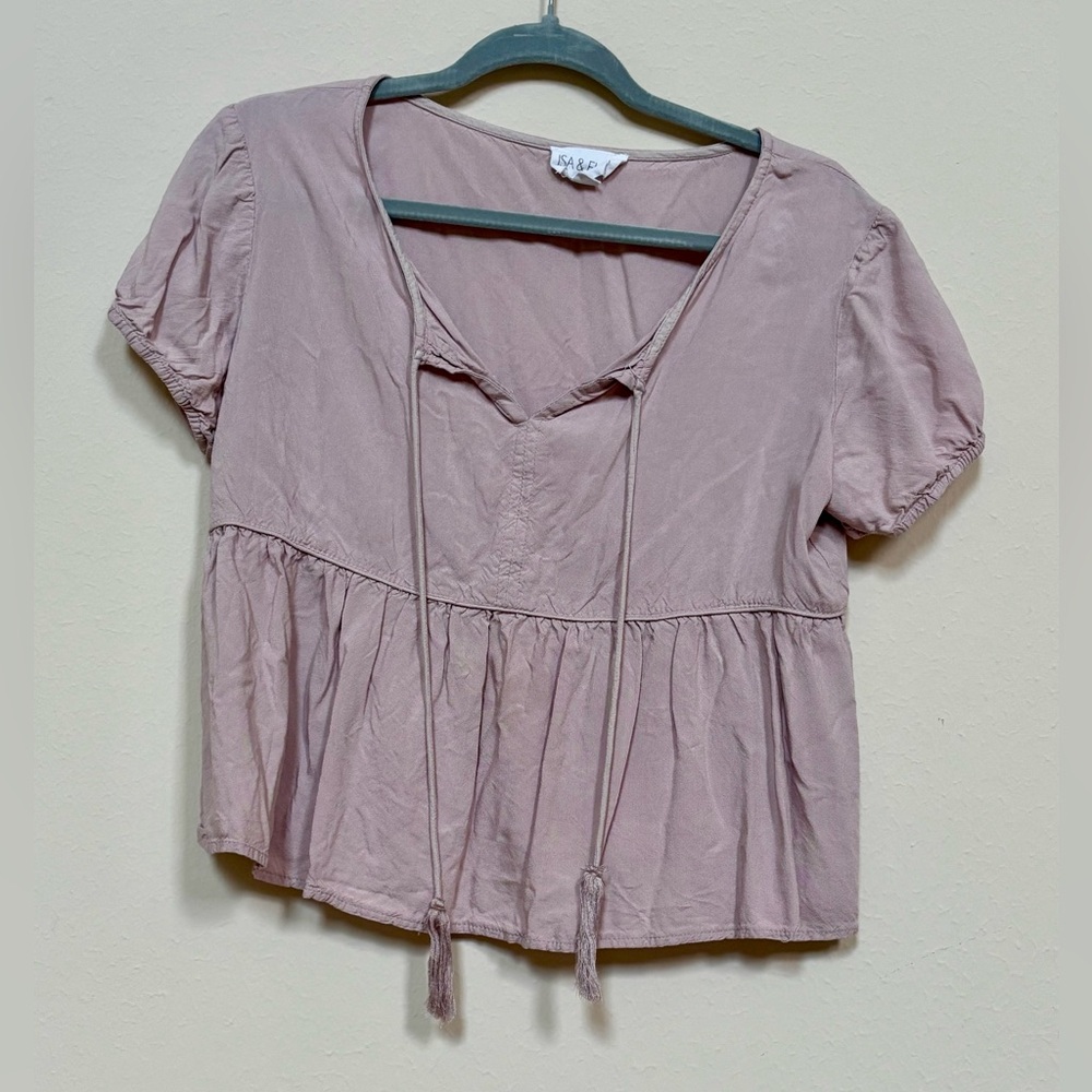 ISA & ELLA Mauve Babydoll Top
